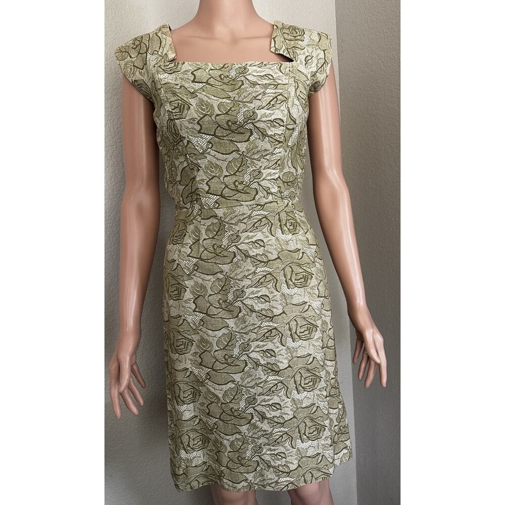 Vintage Dress Elaine Terry California 60s Tailored Retro Floral